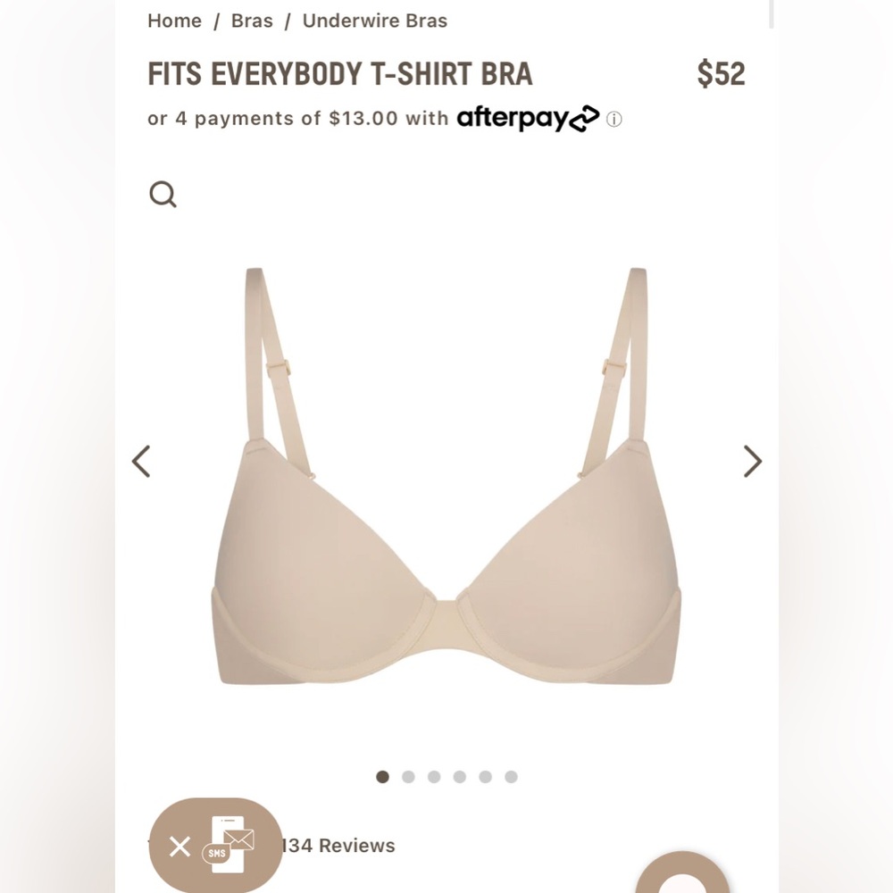 Skims fits everyone bra size 32D